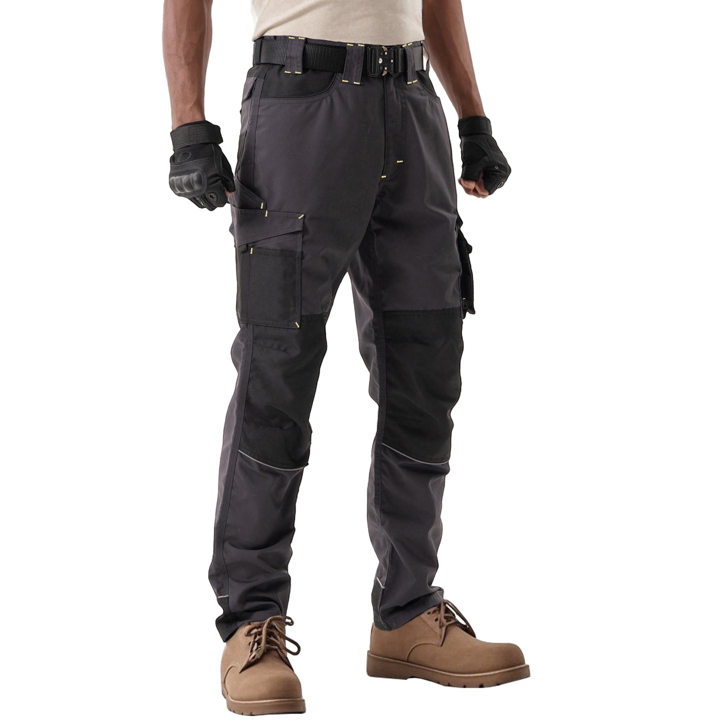 Work Pants for Men Multi Pocket Design Comfort Fit Durable Woven Fabric Ideal for Job Sites & Urban Style